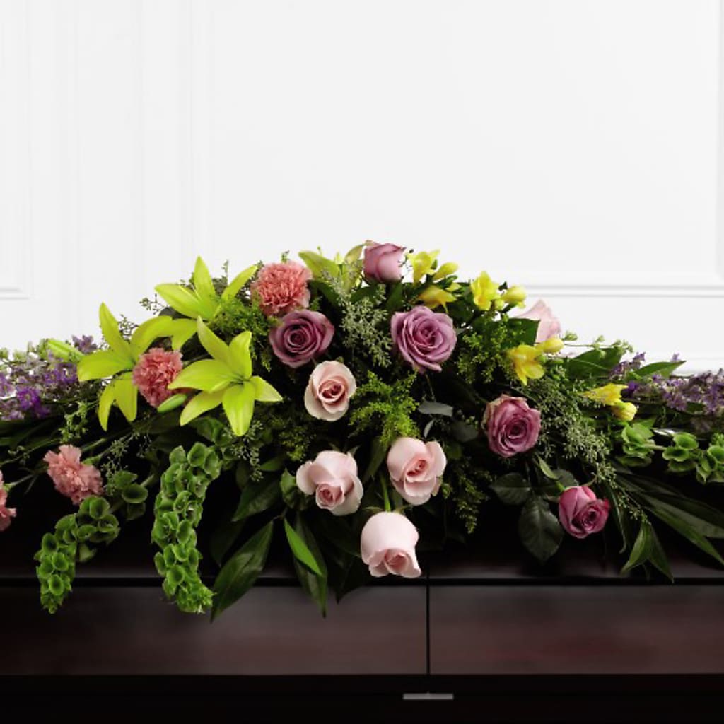 Forever Beloved Casket Spray – BURNETT'S FLOWERS & GIFTS, Tulsa OK
