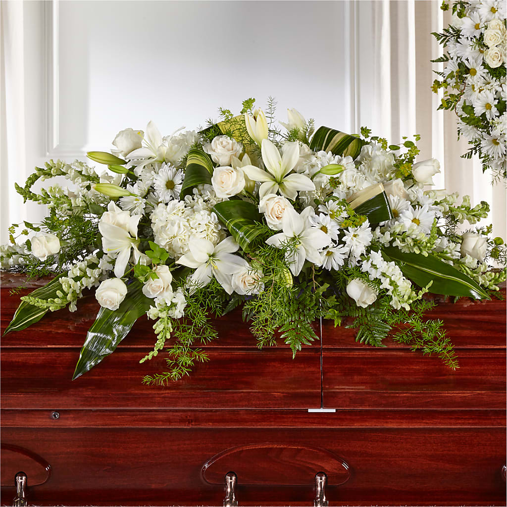 Abundance Casket Spray – BURNETT'S FLOWERS & GIFTS, Tulsa OK