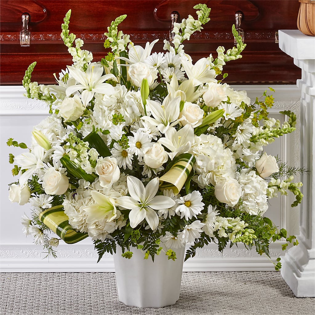 Thoughts of Tranquility Floor Basket – BURNETT'S FLOWERS & GIFTS, Tulsa OK