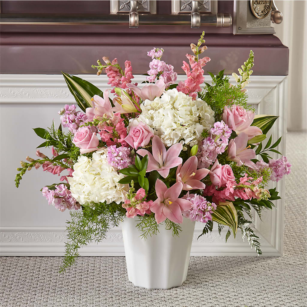 Simply Serene Floor Basket – BURNETT'S FLOWERS & GIFTS, Tulsa OK