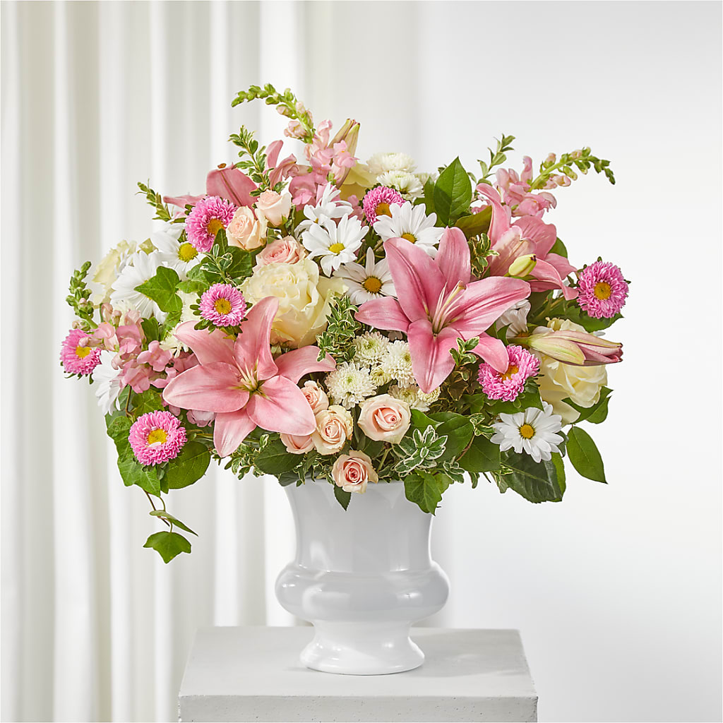 Empathetic Blooms Urn Arrangement – BURNETT'S FLOWERS & GIFTS, Tulsa OK