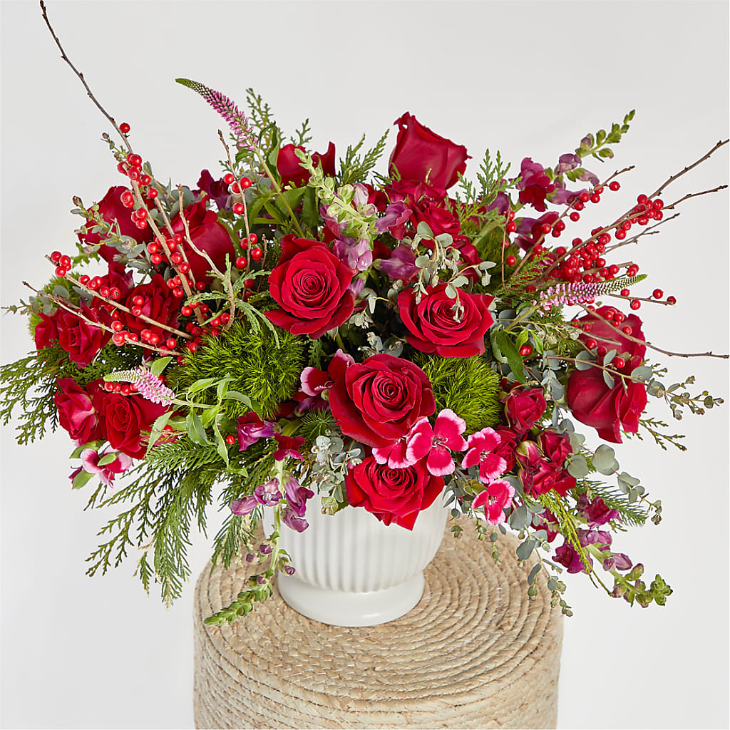Big Red Bow Bouquet – BURNETT'S FLOWERS & GIFTS, Tulsa OK