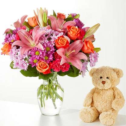 One and Only Bouquet and Bear Bundle – BURNETT'S FLOWERS & GIFTS, Tulsa OK