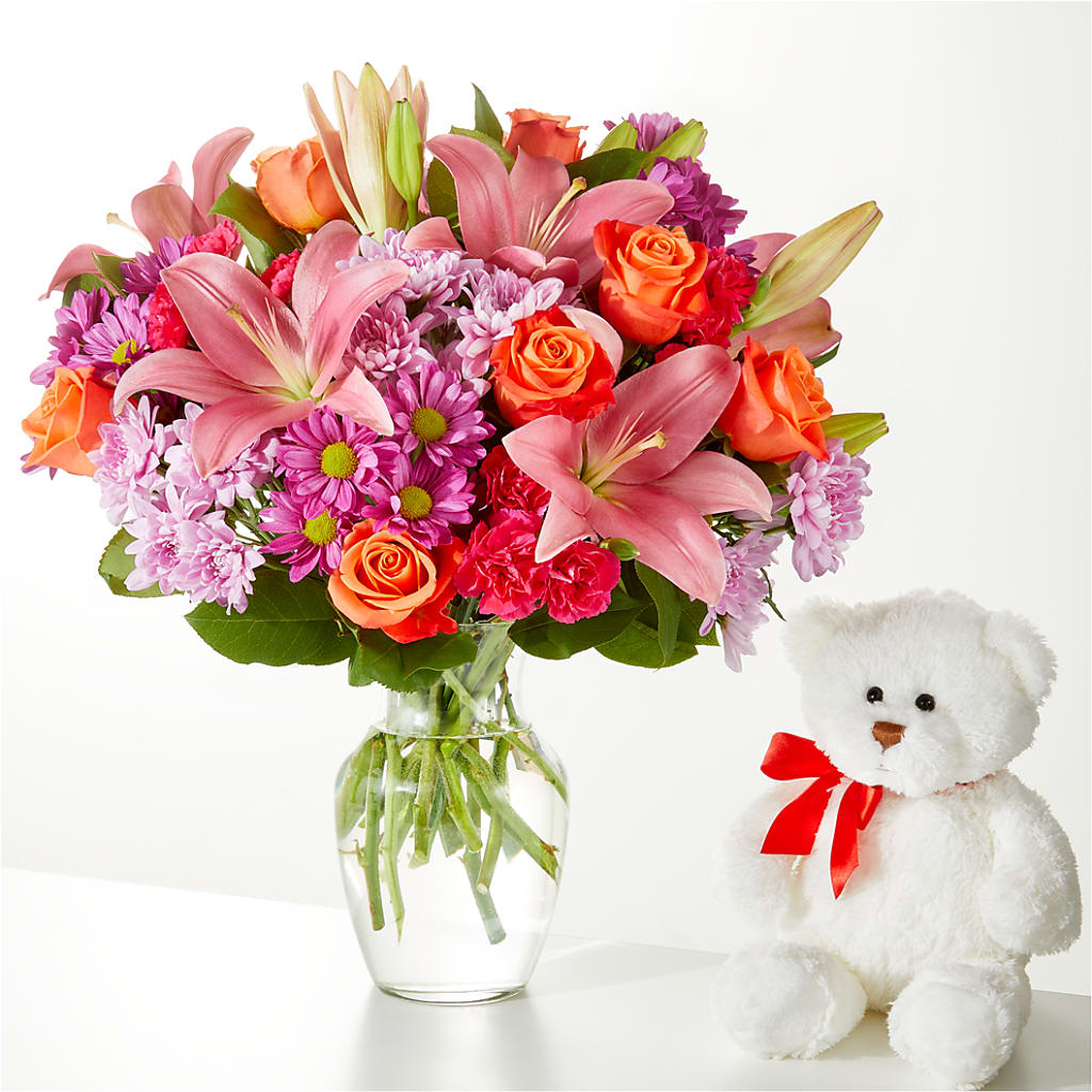 One and Only Bouquet and Bear Bundle – BURNETT'S FLOWERS & GIFTS, Tulsa OK