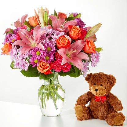 One and Only Bouquet and Bear Bundle – BURNETT'S FLOWERS & GIFTS, Tulsa OK