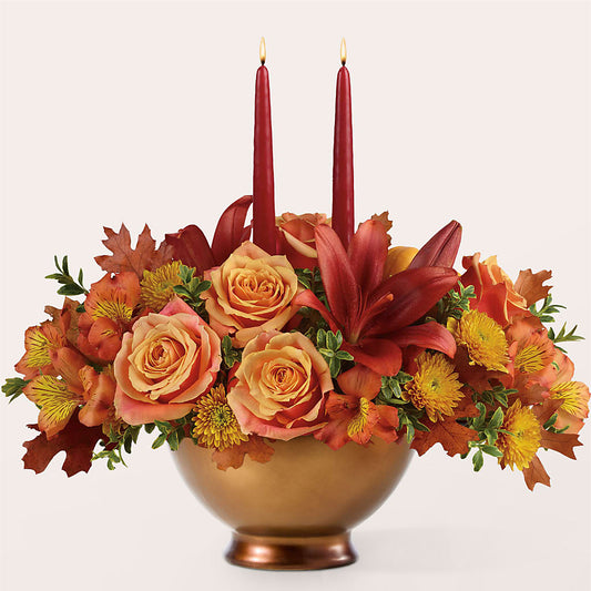 Harvest Table Centerpiece – BURNETT'S FLOWERS & GIFTS, Tulsa OK