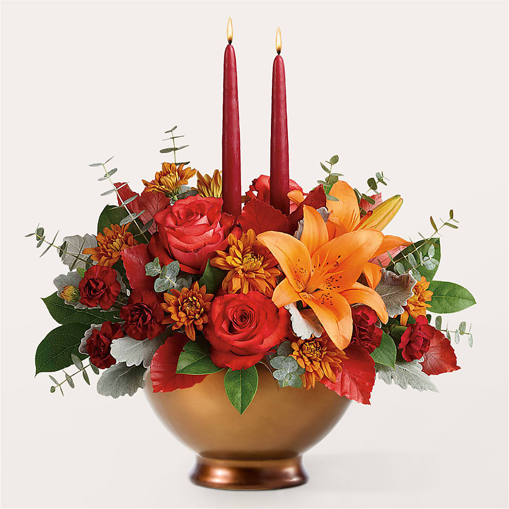 Fruits of Fall Centerpiece – BURNETT'S FLOWERS & GIFTS, Tulsa OK