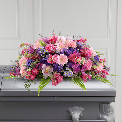 Glorious Garden Casket Spray – BURNETT'S FLOWERS & GIFTS, Tulsa OK