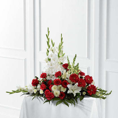 Crimson & White Arrangement – BURNETT'S FLOWERS & GIFTS, Tulsa OK