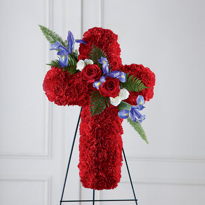 Faithful Hero Floral Cross – BURNETT'S FLOWERS & GIFTS, Tulsa OK
