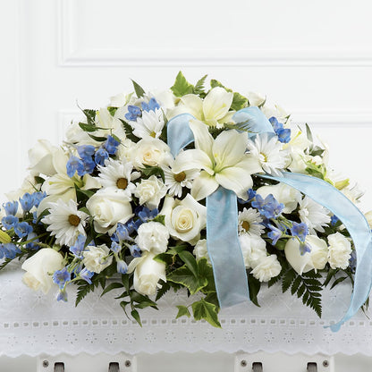 Tender Treasure Casket Spray – BURNETT'S FLOWERS & GIFTS, Tulsa OK