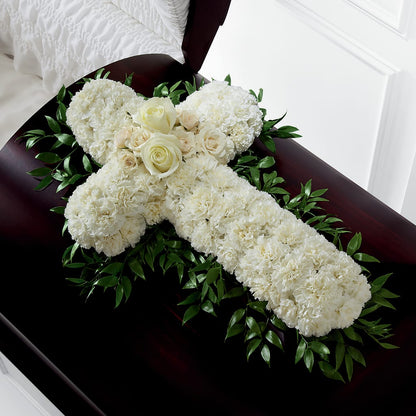 Peaceful Memories Casket Spray (Standard) – BURNETT'S FLOWERS & GIFTS, Tulsa OK