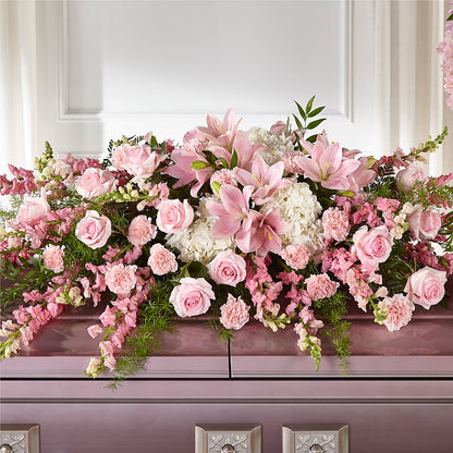 Life & Remembrance Casket Spray – BURNETT'S FLOWERS & GIFTS, Tulsa OK