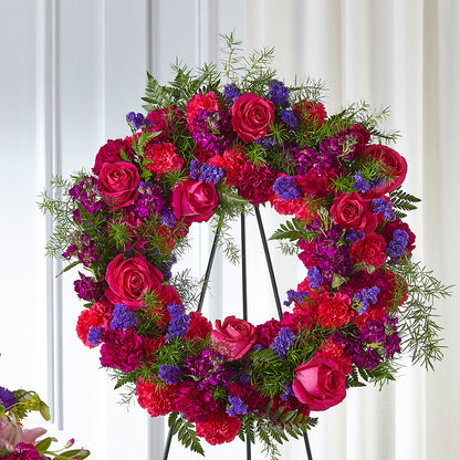 Calming Colors Wreath – BURNETT'S FLOWERS & GIFTS, Tulsa OK