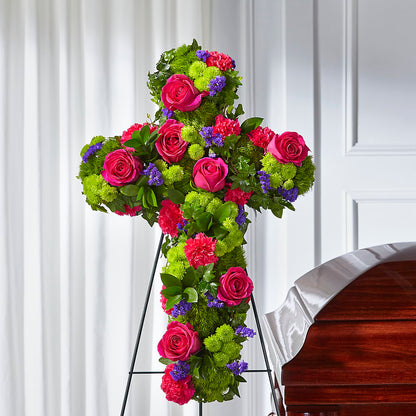 Tribute Rose Floral Cross – BURNETT'S FLOWERS & GIFTS, Tulsa OK