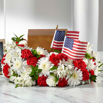 Spirit of Patriotism Cremation Adornment – BURNETT'S FLOWERS & GIFTS, Tulsa OK