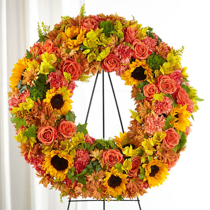 Autumnal Memories Wreath (Standard) – BURNETT'S FLOWERS & GIFTS, Tulsa OK