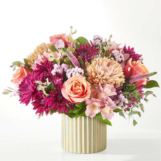 Berry Cobbler Bouquet with Ivory Vase – BURNETT'S FLOWERS & GIFTS, Tulsa OK