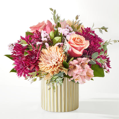 Berry Cobbler Bouquet with Ivory Vase – BURNETT'S FLOWERS & GIFTS, Tulsa OK