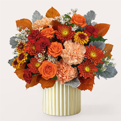 Merlot Bouquet with Ivory Vase – BURNETT'S FLOWERS & GIFTS, Tulsa OK