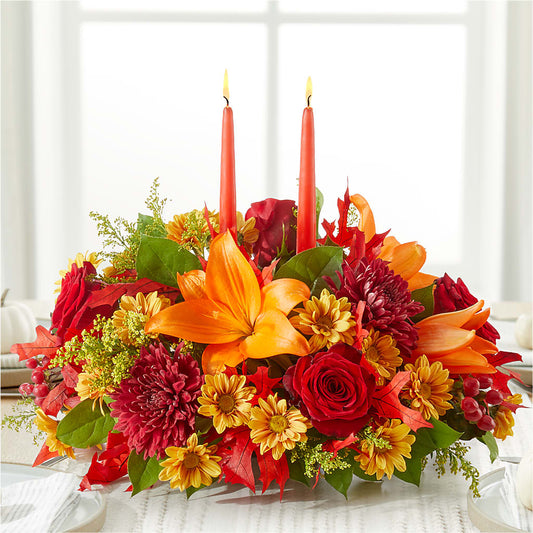 Autumn's Embrace Centerpiece – BURNETT'S FLOWERS & GIFTS, Tulsa OK