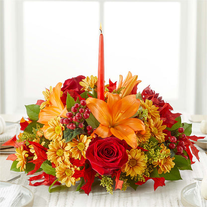 Autumn's Embrace Centerpiece – BURNETT'S FLOWERS & GIFTS, Tulsa OK
